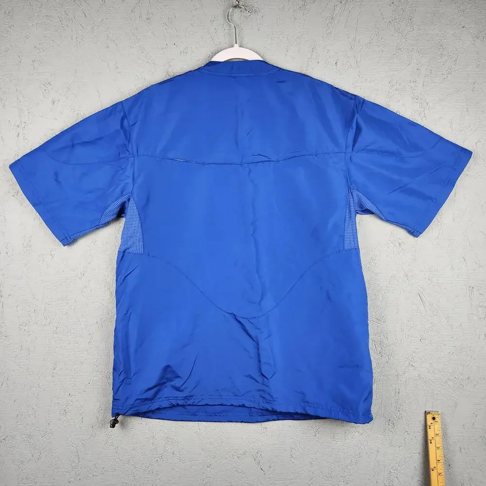 Vintage Nike Team Pullover Mens Medium Blue Dri-FIT 1/4 Zip Mesh Blank Sports